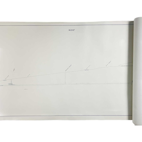 165 - 'Ding Dong Mine, Tavistock,' Hand drawn cross sectional of Dyers Shaft on tracing paper, scale 1 inc... 