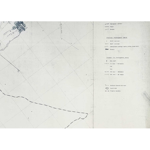 169 - Cornwall Tin & Mining Corporation. Gwennap, Cusgrane area, St Day Composite map 1:2500 showing geolo... 