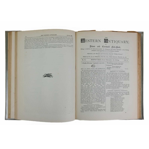 17 - 'The Western Antiquary; Or, Devon and Cornwall Note-Book,' Edited by W. H. K. Wright, introduction b... 