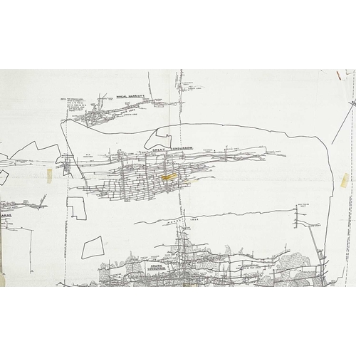 171 - Carvannel Mine Surveys and plans. 1:500, 1966, Sketch Plan, Carvannel Mine: Shafts, lodes, adits; 1:... 