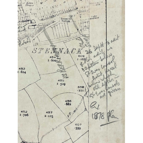 177 - St . Ives. 'Copy from Ordnance Maps to show Leases and accompany Report of October 8th 1907.....The ... 