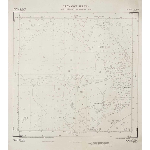 183 - A large collection of OS maps. Some with colour pencil additions from Hooper, in varying condition b... 