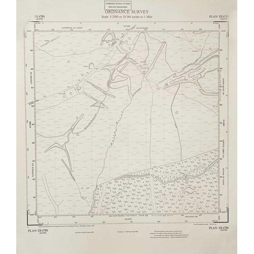 183 - A large collection of OS maps. Some with colour pencil additions from Hooper, in varying condition b... 