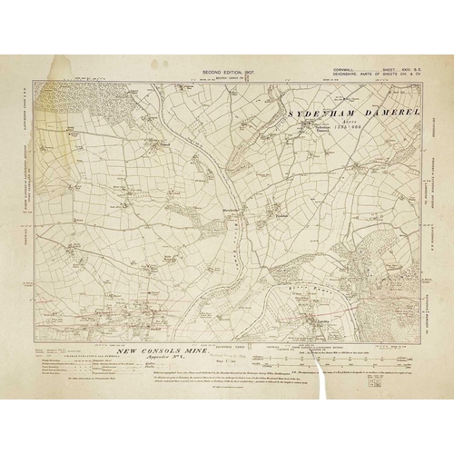 186 - A large collection of OS maps Mostly second edition, many with pencilled amendments by Hooper, inclu... 