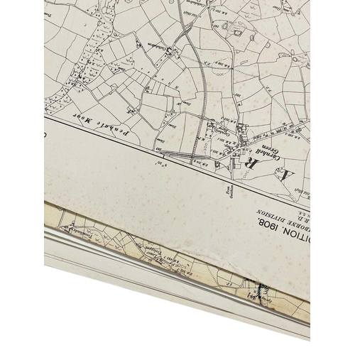 186 - A large collection of OS maps Mostly second edition, many with pencilled amendments by Hooper, inclu... 