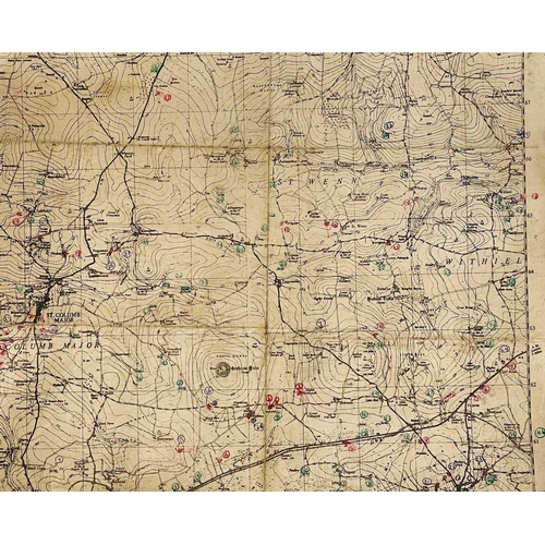 186 - A large collection of OS maps Mostly second edition, many with pencilled amendments by Hooper, inclu... 