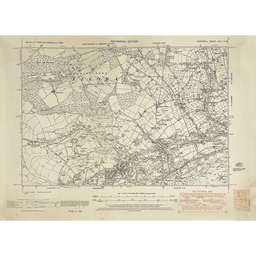 186 - A large collection of OS maps Mostly second edition, many with pencilled amendments by Hooper, inclu... 