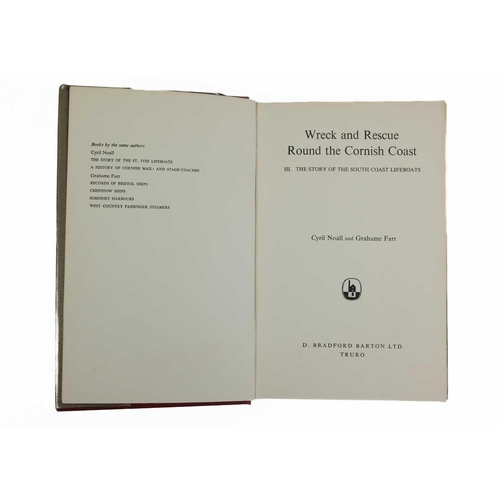 19 - Cornish shipwrecks and rescue. Seven works. Cyril Noall and Grahame Farr. 'Wreck and Rescue Round th... 