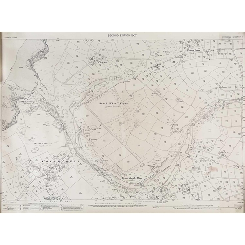 190 - 'West Wheal Towan,' Hand drawn and coloured survey, key showing adit levels, cross-cuts, Wheal Towan... 