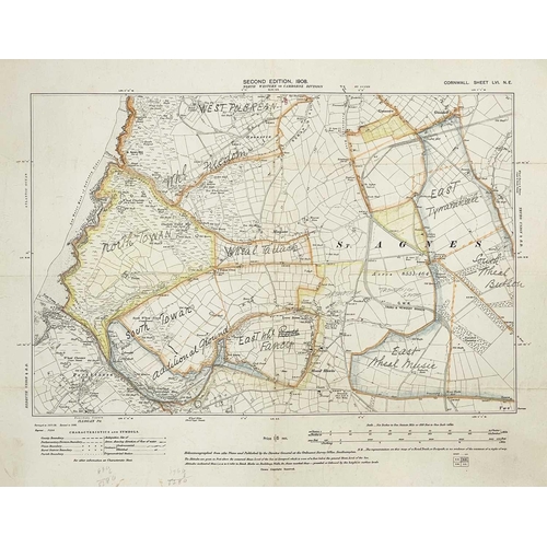 192 - Mine plans and surveys. Notes 1908-1946 on shafts, lodes, underground workings, history & statistics... 