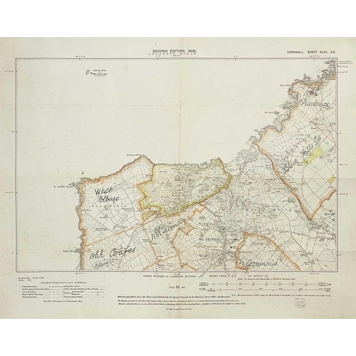 192 - Mine plans and surveys. Notes 1908-1946 on shafts, lodes, underground workings, history & statistics... 