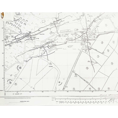 192 - Mine plans and surveys. Notes 1908-1946 on shafts, lodes, underground workings, history & statistics... 