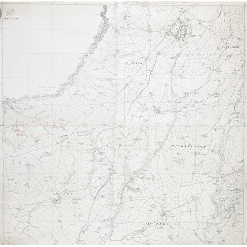 193 - A large collection of OS maps. Some with colour pencil additions from Hooper, in varying condition b... 