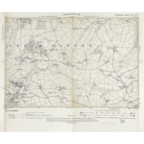 194 - A large collection of OS maps Mostly second edition 1907, some with colour pencil additions from Hoo... 