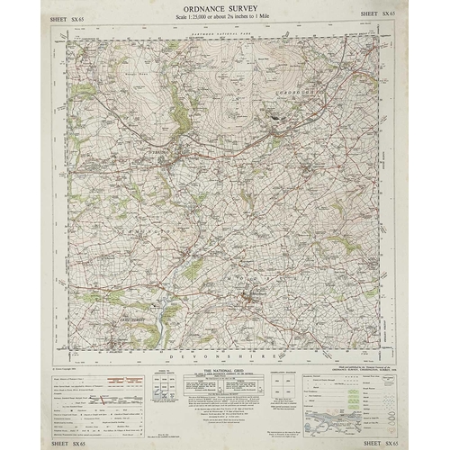 198 - A large collection of OS maps. A large collection of OS maps, some with colour pencil additions from... 