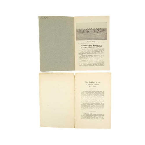 20 - Folklore of Cornwall Four scarce works. A. C. Thomas. 'The Folk-Lore of the Camborne District,' repr... 