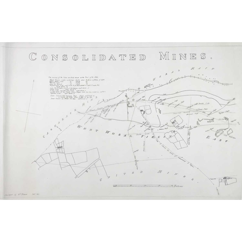 200 - St Day United Mines and Gwennap, A serious collection of surveys and plans. Collection titled 'Minin... 