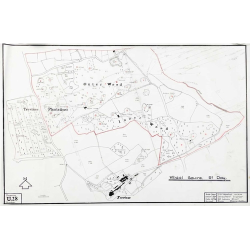 200 - St Day United Mines and Gwennap, A serious collection of surveys and plans. Collection titled 'Minin... 