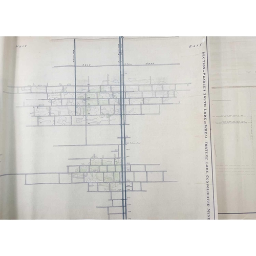 200 - St Day United Mines and Gwennap, A serious collection of surveys and plans. Collection titled 'Minin... 