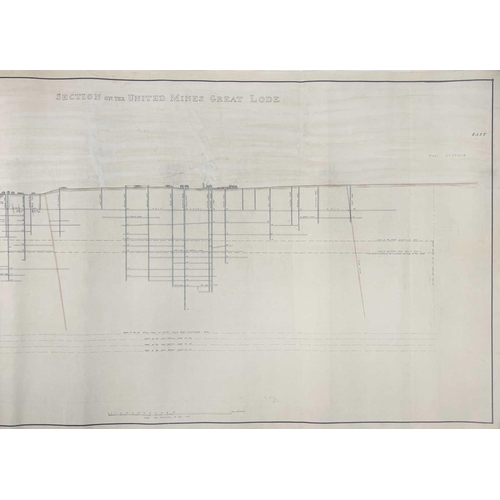 200 - St Day United Mines and Gwennap, A serious collection of surveys and plans. Collection titled 'Minin... 