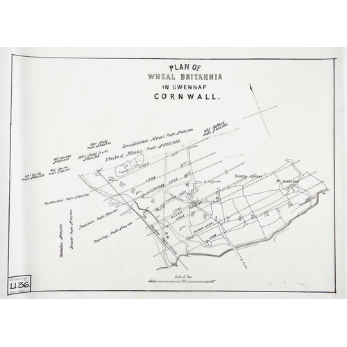 200 - St Day United Mines and Gwennap, A serious collection of surveys and plans. Collection titled 'Minin... 