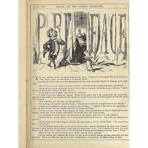 203 - (Binding) Punch, Or the London Charivari Magazine Twenty eight volumes 1873-1900 A complete run, a d... 