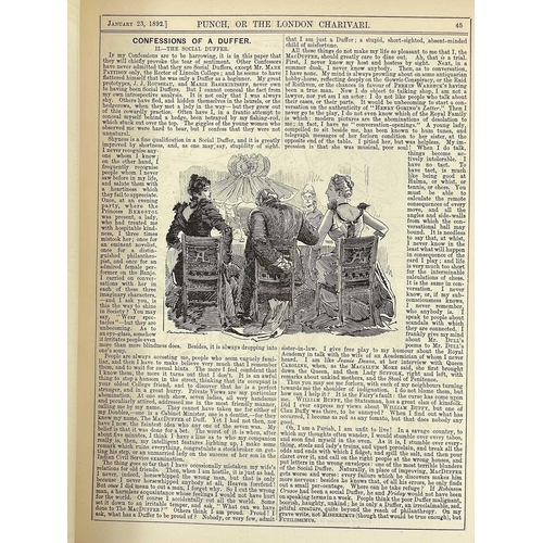 203 - (Binding) Punch, Or the London Charivari Magazine Twenty eight volumes 1873-1900 A complete run, a d... 