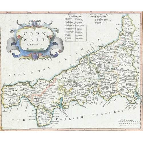 205 - (Cornwall) Two maps and an engraving. Thomas Kitchen. 'Cornwall,' published in England Illustrated, ... 