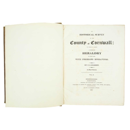 21 - GILBERT, C. S. 'An Historical Survey of the County of Cornwall: To Which is Added, A Complete Herald... 