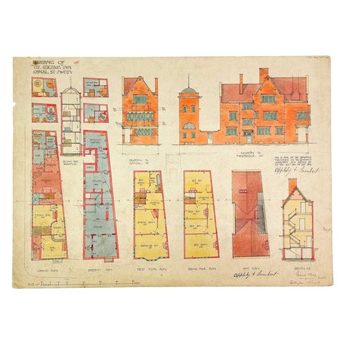 212 - Arthur William Lancelot Brewill (1861-1923) and Basil Edgar Baily (1869-1942) Architectural plans fo... 