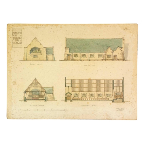 212 - Arthur William Lancelot Brewill (1861-1923) and Basil Edgar Baily (1869-1942) Architectural plans fo... 