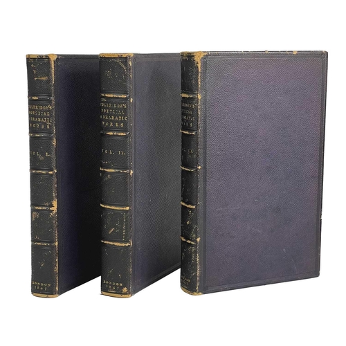 214 - COLERIDGE, S. T. 'The Poetical and Dramatic Works of.....,' Three volumes, full purple leather, rais... 