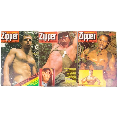 220 - (Homo erotica) Zipper Twelve magazines Pictorial thin card wraps, staple bound, some light edge wear... 