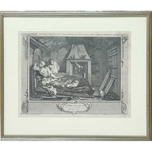 228 - After William Hogarth 'Industry and Idleness' Eleven plates, a tidy set (although incomplete), all v... 