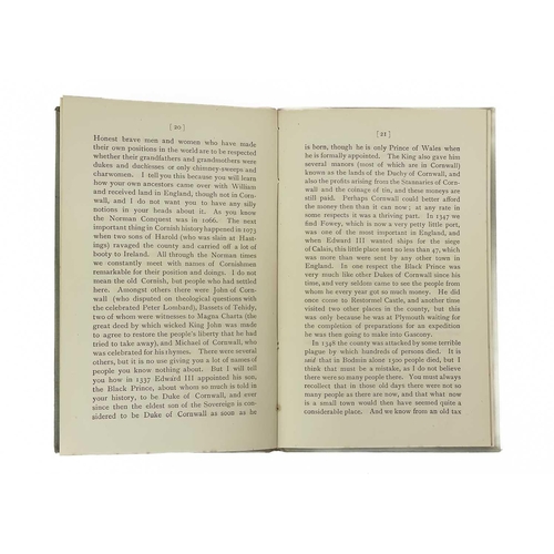 23 - [THURSTAN, Peter] 'History of Cornwall for My Children by Their Father,' First edition, original clo... 