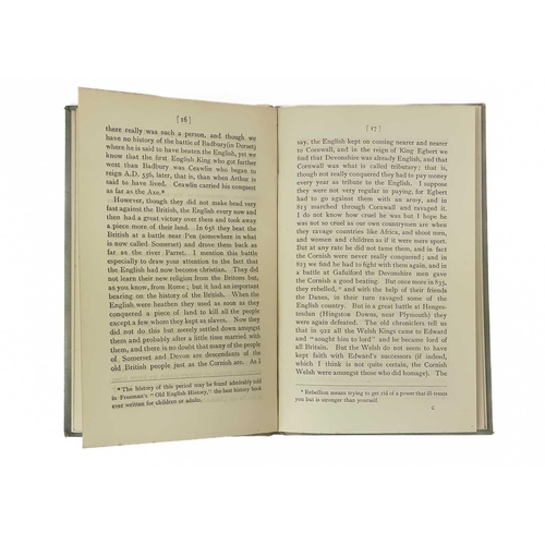 23 - [THURSTAN, Peter] 'History of Cornwall for My Children by Their Father,' First edition, original clo... 