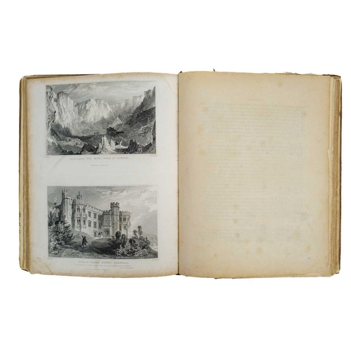 233 - 'Cornwall Illustrated in a Series of Views,' One volume, quarter calf with gilt tooled title to spin... 