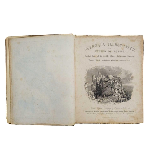 233 - 'Cornwall Illustrated in a Series of Views,' One volume, quarter calf with gilt tooled title to spin... 