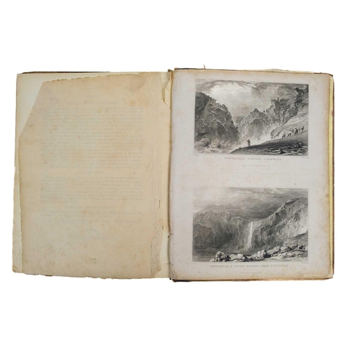 233 - 'Cornwall Illustrated in a Series of Views,' One volume, quarter calf with gilt tooled title to spin... 