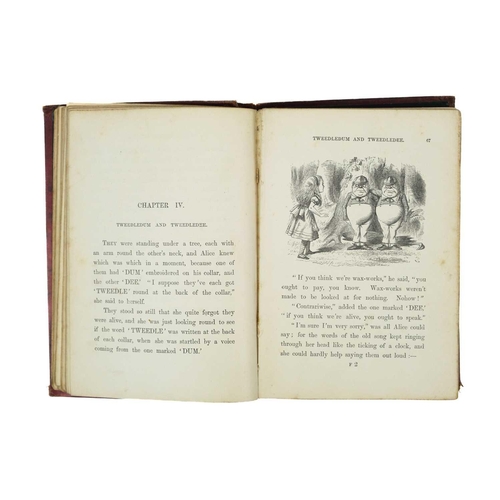 242 - CARROLL, Lewis. Two works. 'Through the Looking-Glas, and What Alice Found There,' thirty-eight thou... 