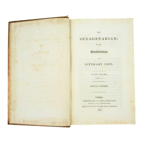 247 - BELOE, William 'The Sexagenarian or the Recollections of a Literary Life' In two volumes. London: Pr... 