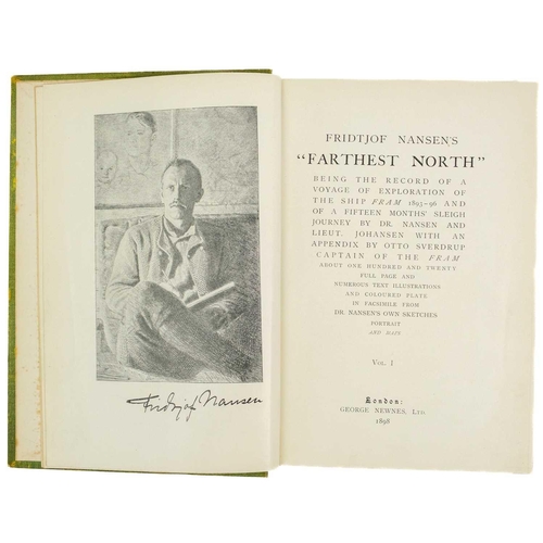 257 - Antarctic and Arctic exploration Twenty eight works. Fridtjof Nansen. 'Farthest North,' two vols, re... 