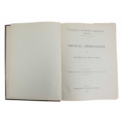 265 - (The Royal Society) National Antarctic Expedition 1901-1904 Four volumes. 'Meteorology' in two parts... 