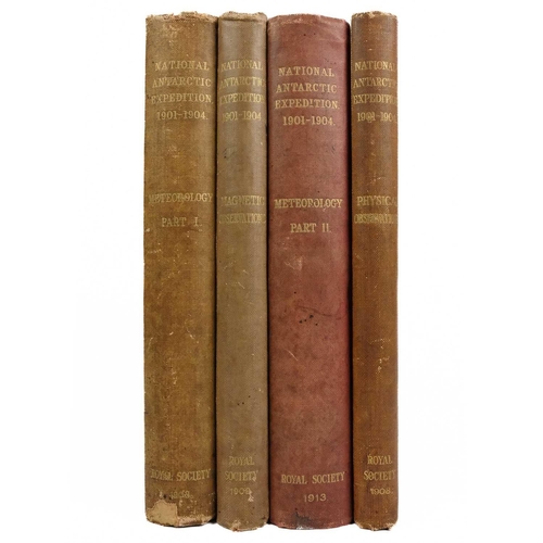 265 - (The Royal Society) National Antarctic Expedition 1901-1904 Four volumes. 'Meteorology' in two parts... 