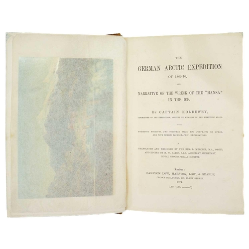 280 - (Arctic exploration) KOLDEWAY, Capt 'The German Arctic Expedition of 1869-70 and Narrative of the wr... 