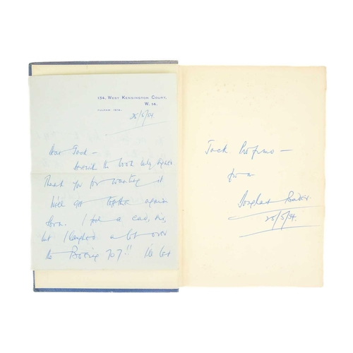 285 - Signed Douglas Bader with John 'Jack' Profumo interest. 'Reach for the Sky. The Story of Douglas Bad... 