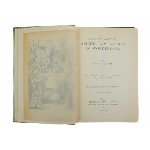 298 - CARROLL, Lewis. 'Alice's Adventures in Wonderland,' Illustrated by John Tenniel, Macmillan & Co., Pe... 