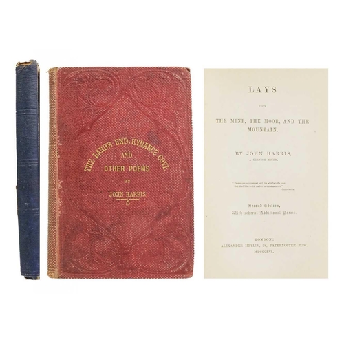 30 - (Poetry) HARRIS, John. Two works. 'The Land’s End, Kynance Cove, and Other Poems,' first edition, wi... 