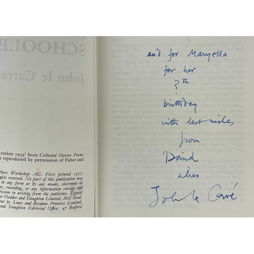 302 - (Signed and inscribed) LE CARRE, John  'The Honourable Schoolboy' Signed by the author on the dedica... 