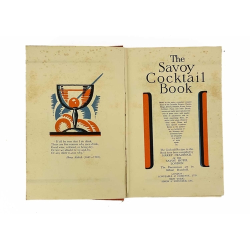 303 - (Signed) CRADDOCK, Harry 'The Savoy Cocktail Book' Fourth edition, Constable & Co., 1931, colour ill... 